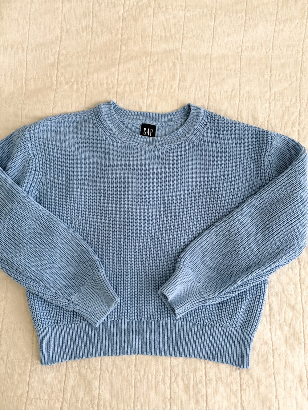 GAP 100% Cotton Women’s Sky Blue Crewneck Sweater